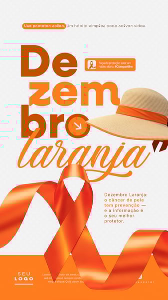 DEZEMBRO LARANJA MÊS DE CONSCIENTIZAÇÃO SOBRE O CÂNCER DE PELE STORY SOCIAL MEDIA PSD EDITÁVEL (5)