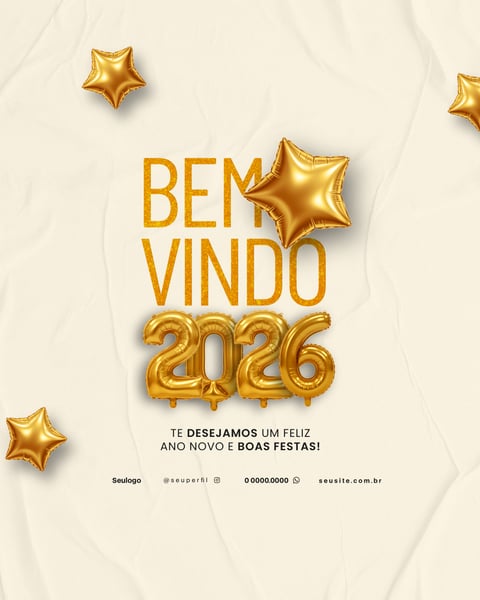 FELIZ ANO NOVO EDITÁVEL PSD 3