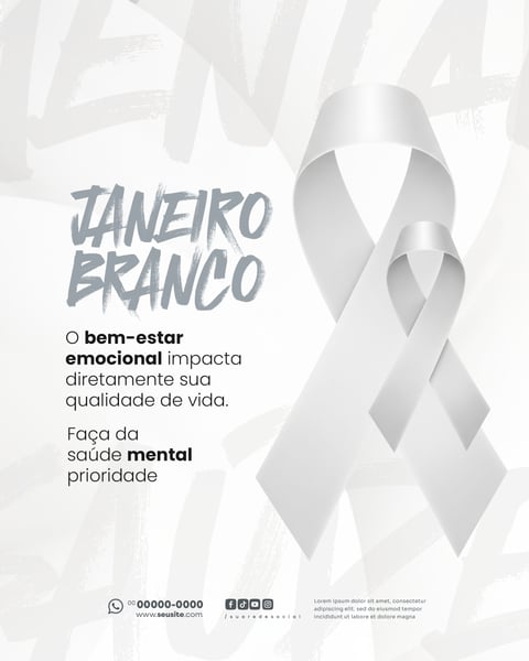 MÊS DE CONSCIENTIZAÇÃO SOBRE SAÚDE MENTAL JANEIRO BRANCO SOCIAL MEDIA PSD EDITÁVEL 5