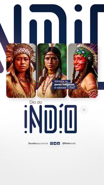 WRP DIA DOS POVOS INDÍGENAS - DIA DO ÍNDIO - 19 DE ABRIL SOCIAL MEDIA PSD EDITÁVEL (4)