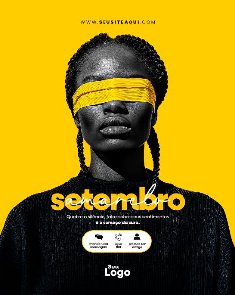 FEED VERTICAL - SETEMBRO AMARELO | SOCIAL MEDIA - PSD EDITÁVEL