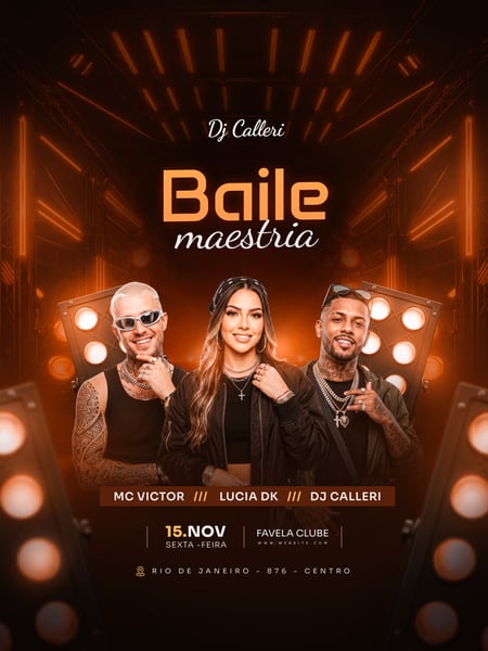 FLYER BAILE MAESTRIA PARA FEED PSD TEMPLATE