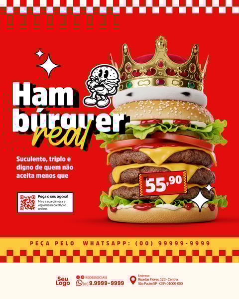 Hamburgueria Social Media PSD Editável