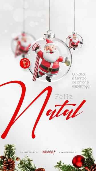 FELIZ NATAL - 25 DE DEZEMBRO - FLYER SOCIAL MEDIA PSD EDITÁVEL - (17)