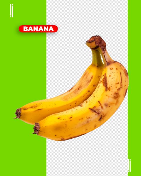 BANANA | FRUTAS | VERDURAS | LEGUMES | IMAGEM SEM FUNDO | PSD EDITÁVEL