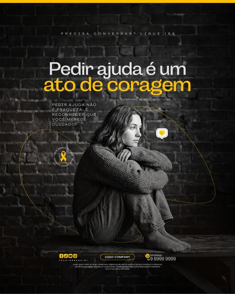 DIA MUNDIAL DE PREVENÇÃO AO SUICÍDIO SOCIAL MEDIA PSD EDITÁVEL 1