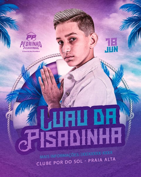 FLYER EVENTO LUAU DA PISADINHA FEED