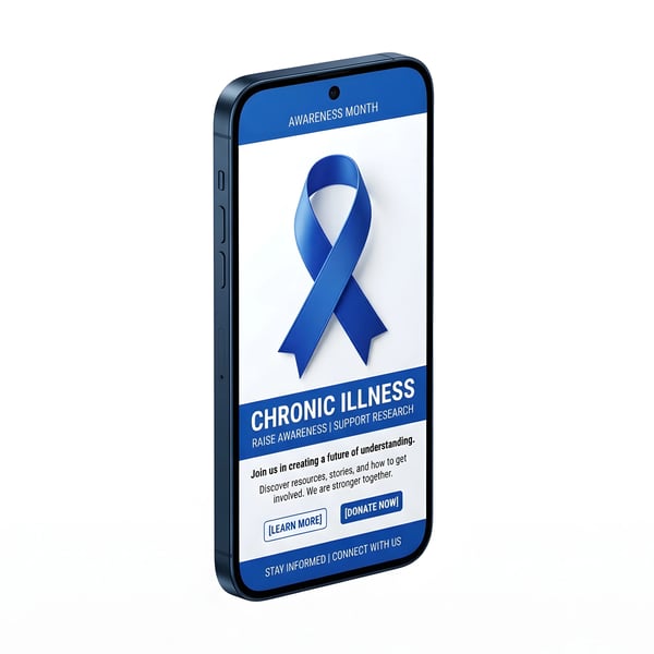 SMARTPHONE BLUE RIBBON HEALTH AWARENESS CAMPAIGN