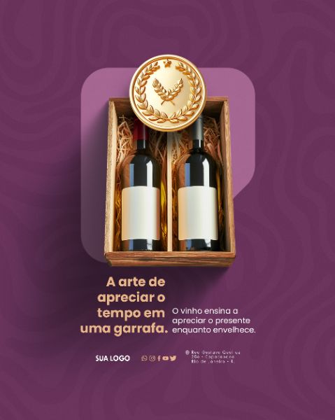 SOCIAL MEDIA - VINHO - A ARTE DE APRECIAR O TEMPO