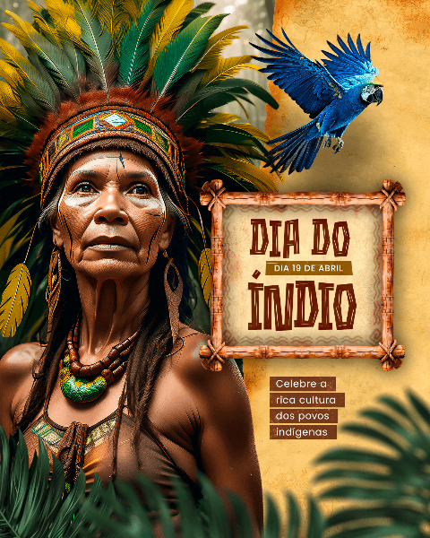 DIA DOS POVOS INDÍGENAS - DIA DO ÍNDIO - SOCIAL MEDIA