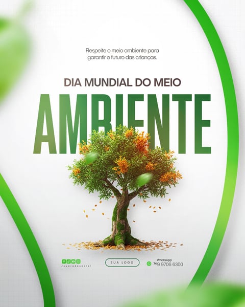 05 DE JUNHO - DIA MUNDIAL DO MEIO AMBIENTE SOCIAL MEDIA PSD EDITÁVEL