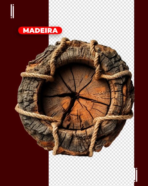 MADEIRA COM CORDA | PARA COMPOSIÇÃO | IMAGEM SEM FUNDO | PSD EDITÁVEL