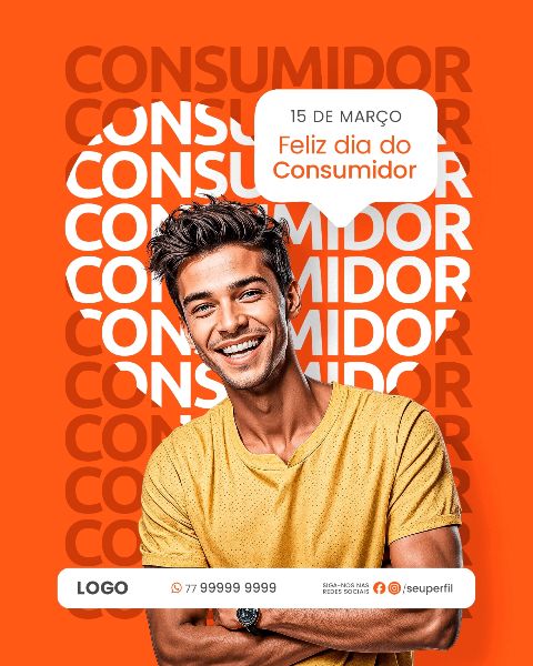 15 DE MARÇO - DIA DO CONSUMIDOR SOCIAL MEDIA LARANJA