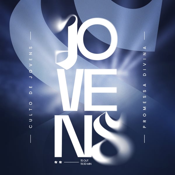 FLYER GOSPEL CULTO DOMINGO DE LOUVOR E ADORAÇÃO IGREJA SOCIAL MEDIA PSD EDITÁVEL