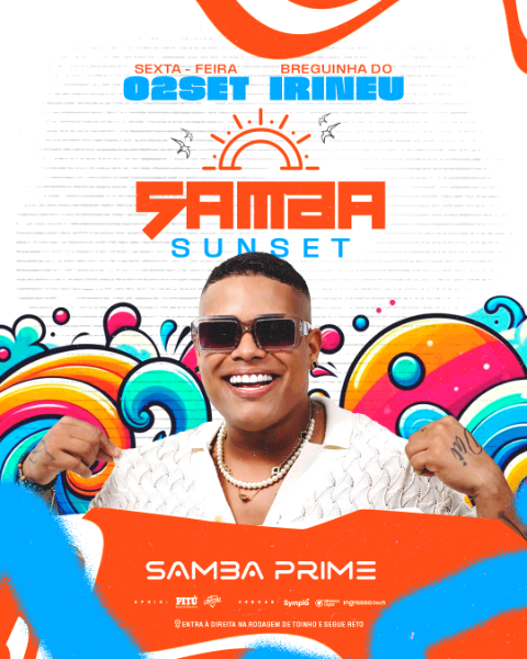 FLYER EVENTO SAMBA SUNSET FEED PSD EDITÁVEL