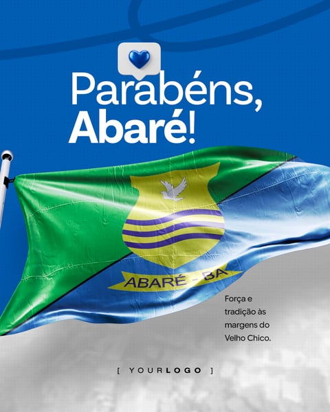 PARABÉNS ABARÉ CIDADE SOCIAL MEDIA PSD EDITÁVEL