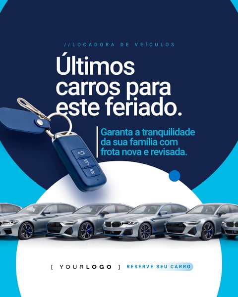 ÚLTIMOS CARROS PARA ESTE FERIADO LOCADORA DE VEÍCULOS SOCIAL MEDIA PSD EDITÁVEL