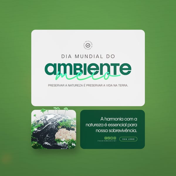 05 DE JUNHO - DIA MUNDIAL DO MEIO AMBIENTE SOCIAL MEDIA PSD EDITÁVEL