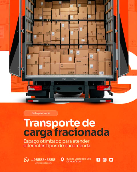 SOCIAL MEDIA TRANSPORTADORA E SERVIÇO DE ENTREGA PSD EDITÁVEL 8