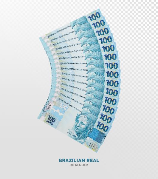 NOTAS DE 100 REAIS ELEMENTO 3D REALISTA