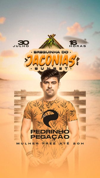 FLYER EVENTO SUNSET PEDRINHO PEGAÇÃO STORIES
