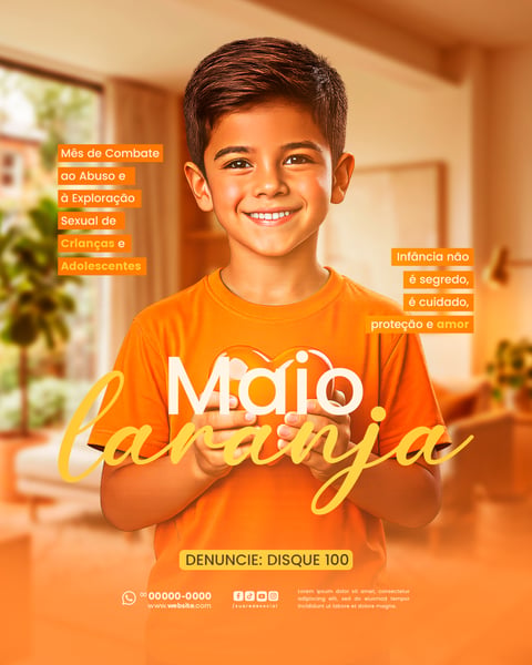 FLYER DE REDE SOCIAL MAIO LARANJA FEED 4