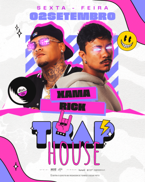 FLYER EVENTO TRAP HOUSE FEED PSD EDITÁVEL