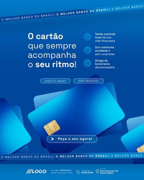 BANCO DIGITAL CARTÃO DE CRÉDITO E MAQUINETA ABRA SUA CONTA SOCIAL MEDIA PSD EDITÁVEL 1