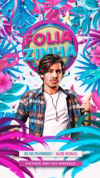 FLYER EVENTO CARNAVAL FOLIAZINHA STORIES