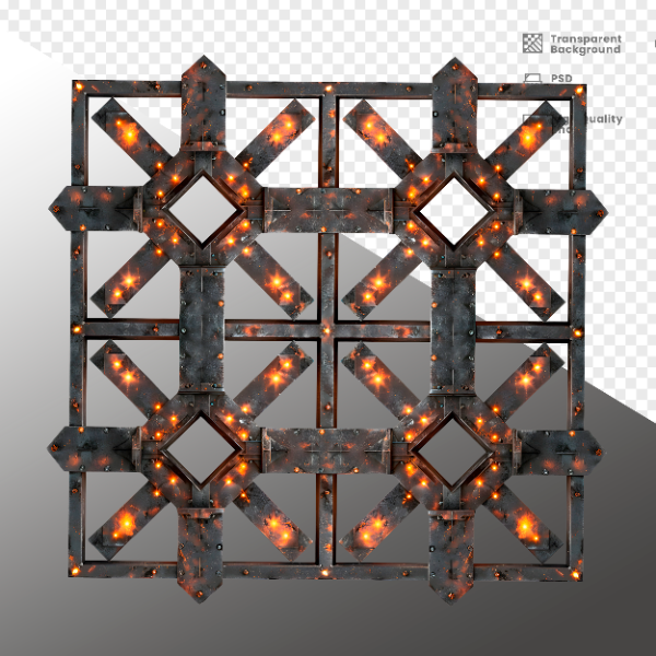 ELEMENTE DE FERRO COM LUZ - ELEMENTO 3D PARA COMPOSIÇÃO - IRON