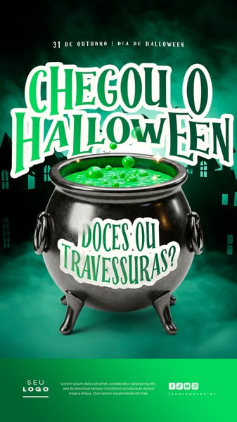 DIA DAS BRUXAS HALLOWEEN 31 DE OUTUBRO STORY SOCIAL MEDIA PSD EDITÁVEL 8