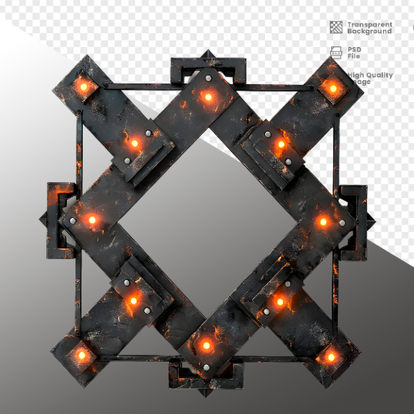 ELEMENTE DE FERRO COM LUZ - ELEMENTO 3D PARA COMPOSIÇÃO - IRON