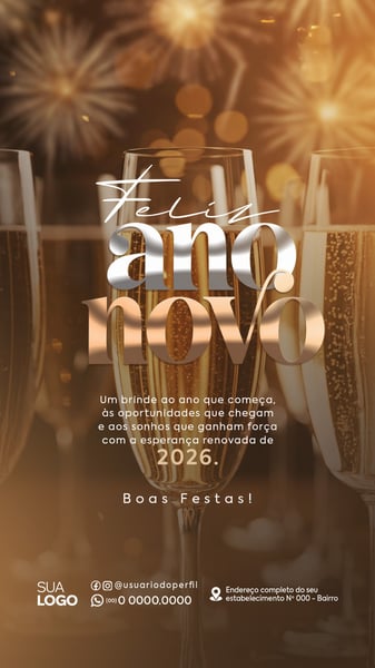 POST STORY FELIZ ANO NOVO 2026 SOCIAL MEDIA PSD EDITÁVEL 6