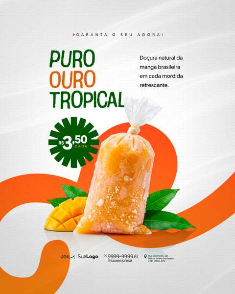 GELADINHO DE FRUTAS SABOR GELADO REFRESCANTE GOURMET SOCIAL MEDIA PSD EDITÁVEL 1