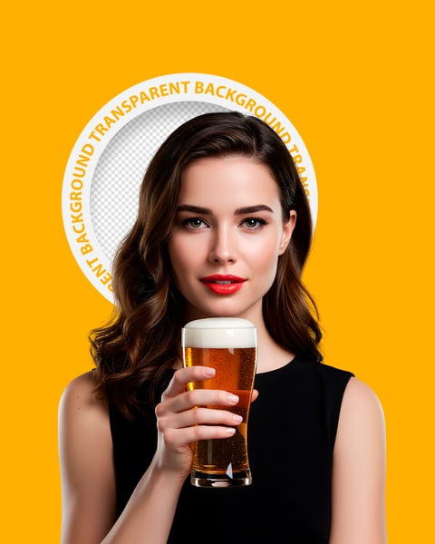 MULHER COM COPO DE CERVEJA 