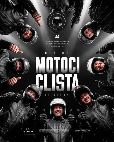 DIA DO MOTOCICLISTA 27 DE JULHO SOCIAL MEDIA PSD EDITÁVEL 1
