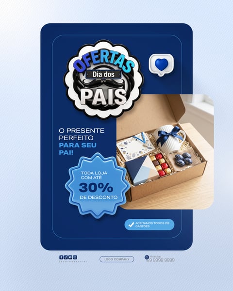 CAMPANHA DIA DOS PAIS FLYER INSTAGRAM VENDAS SOCIAL MEDIA PSD EDITÁVEL 2