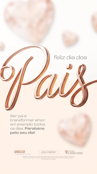FELIZ DIA DOS PAIS BANNER COMEMORATIVO FAMÍLIA SOCIAL MEDIA PSD EDITÁVEL 5 STORY