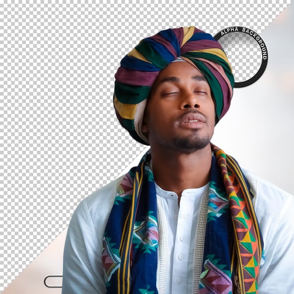 HOMEM NEGRO AFRO ELEMENTO PSD PNG