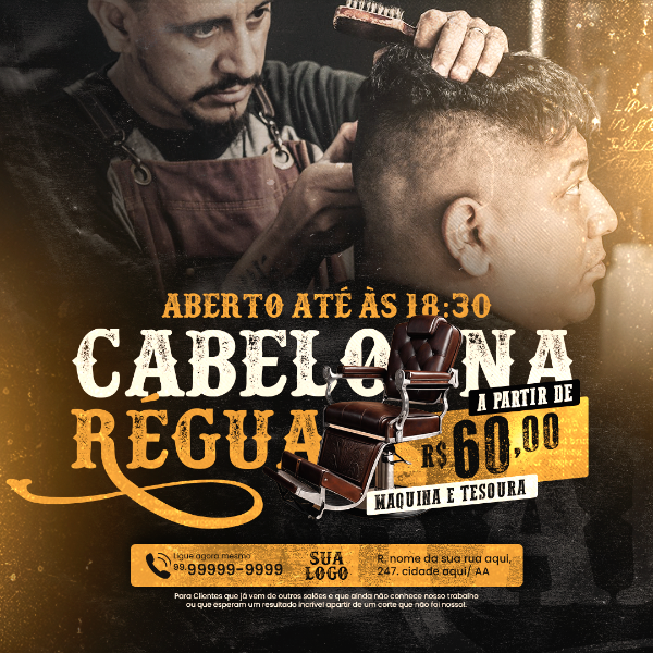 BARBEARIA SOCIAL MEDIA POST - CABELO NA RÉGUA