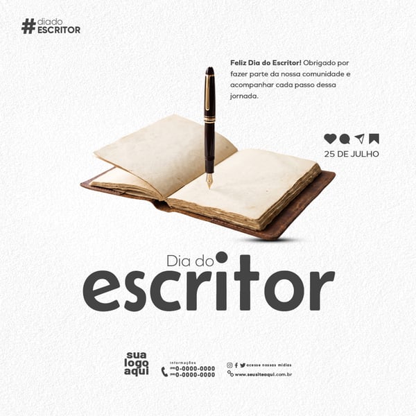 25 DE JULHO DIA DO ESCRITOR FEED 3
