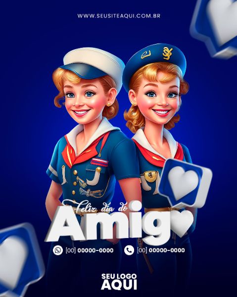 FEED VERTICAL - FELIZ DIA DO AMIGO | SOCIAL MEDIA | PSD EDITÁVEL