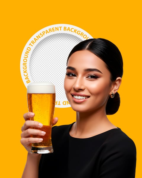 MULHER COM COPO DE CERVEJA 