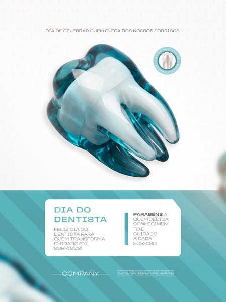 DIA DO DENTISTA CONSULTÓRIO ODONTOLÓGICO SOCIAL MEDIA FLYER PSD EDITÁVEL