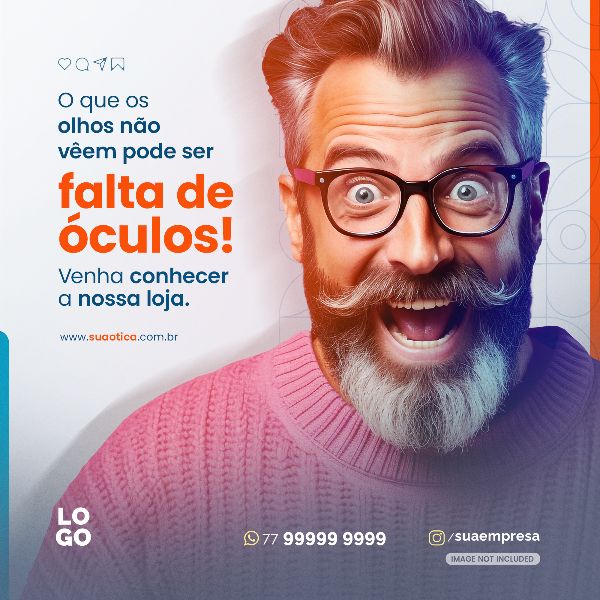 O QUE OS OLHOS NÃO VÊEM PODE SER FALTA DE ÓCULOS | SOCIAL MEDIA - ÓTICA