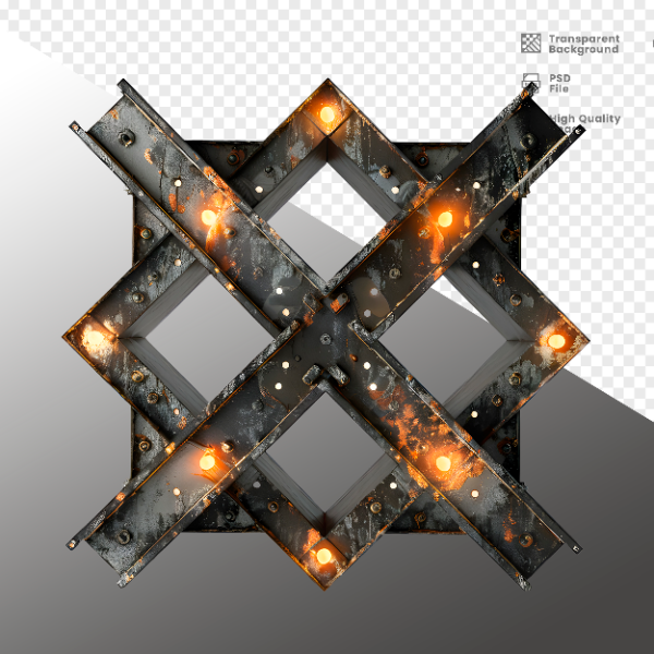 ELEMENTE DE FERRO COM LUZ - ELEMENTO 3D PARA COMPOSIÇÃO - IRON