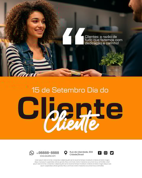 15 DE SETEMBRO DIA DO CLIENTE