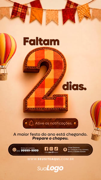 STORY FESTA JUNINA SÃO JOÃO SOCIAL MEDIA TEMPLATE PSD EDITÁVEL 15