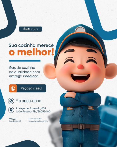 GÁS ENTREGA GRÁTIS SOCIAL MEDIA POST FEED VERTICAL