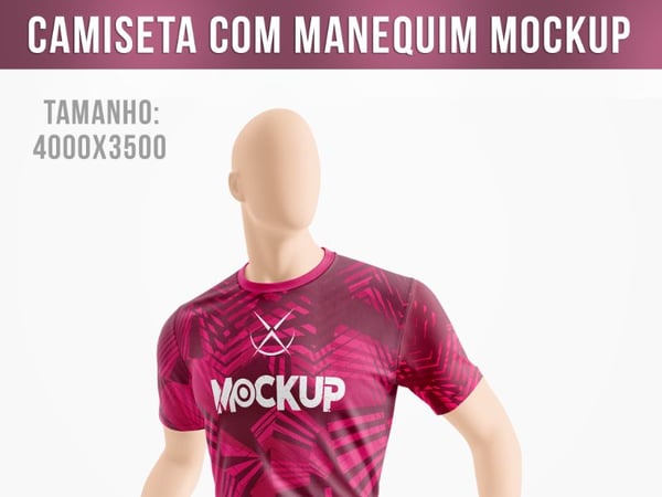 CAMISETA COM MANEQUIM MOCKUP